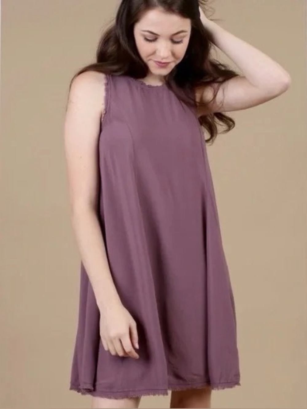 Altar’d State Purple Sleeveless Swing Dress Size L
